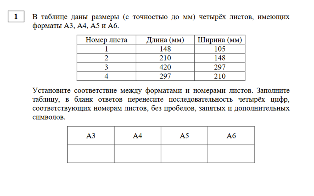 Задача про формат бумаги. Казус условия в тестовой части. Где правда и  какой ответ | ОГЭ математика | Дзен