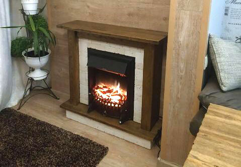 Каминокомплект "Орех" от семейной мастерской Wood-lab