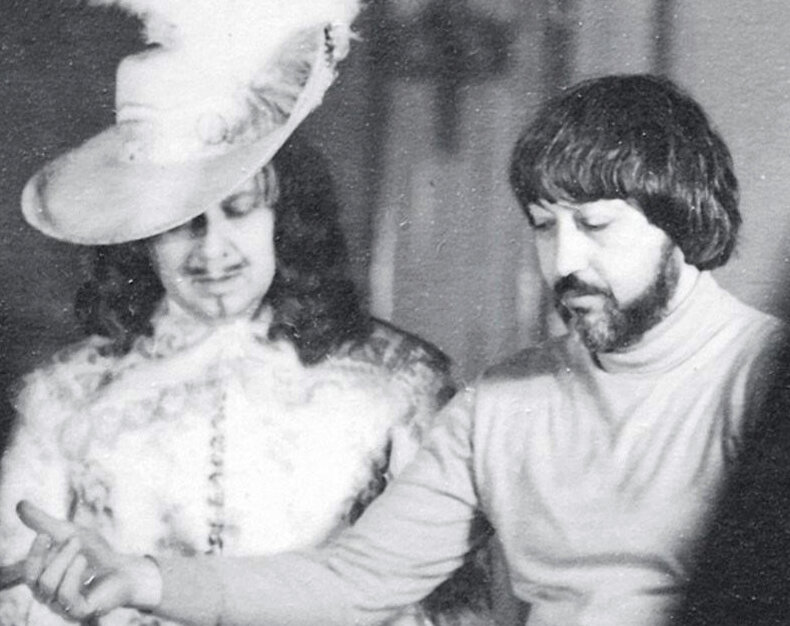 Олег Табаков и Георгий Юнгвальд-Хилькевич на съемках фильма "Д'Артаньян и три мушкетера". Фото: m.fishki.net