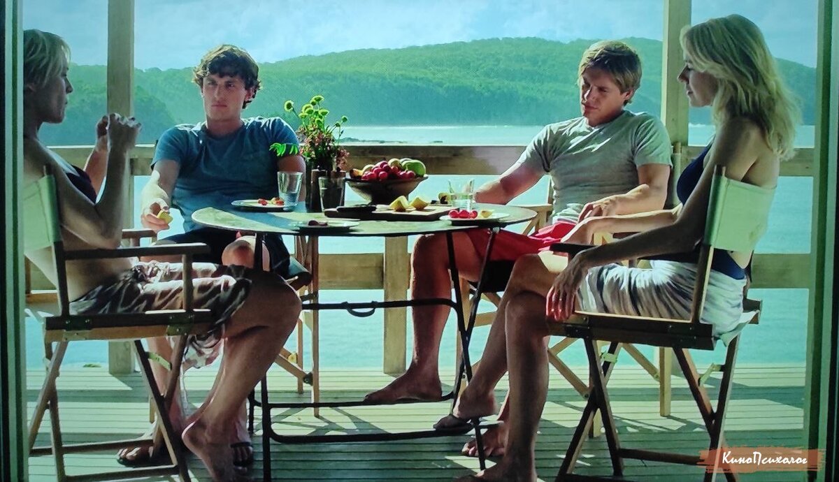 "Тайное влечение", кадр из фильма. Роз, Том, Йен, Лил.