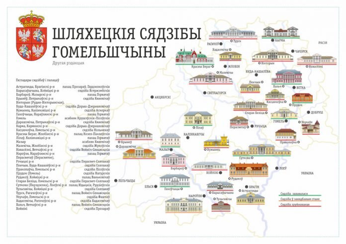 Шляхецкія сядзібы Гомельшчыны, XVIII — пачатак ХХ ст.