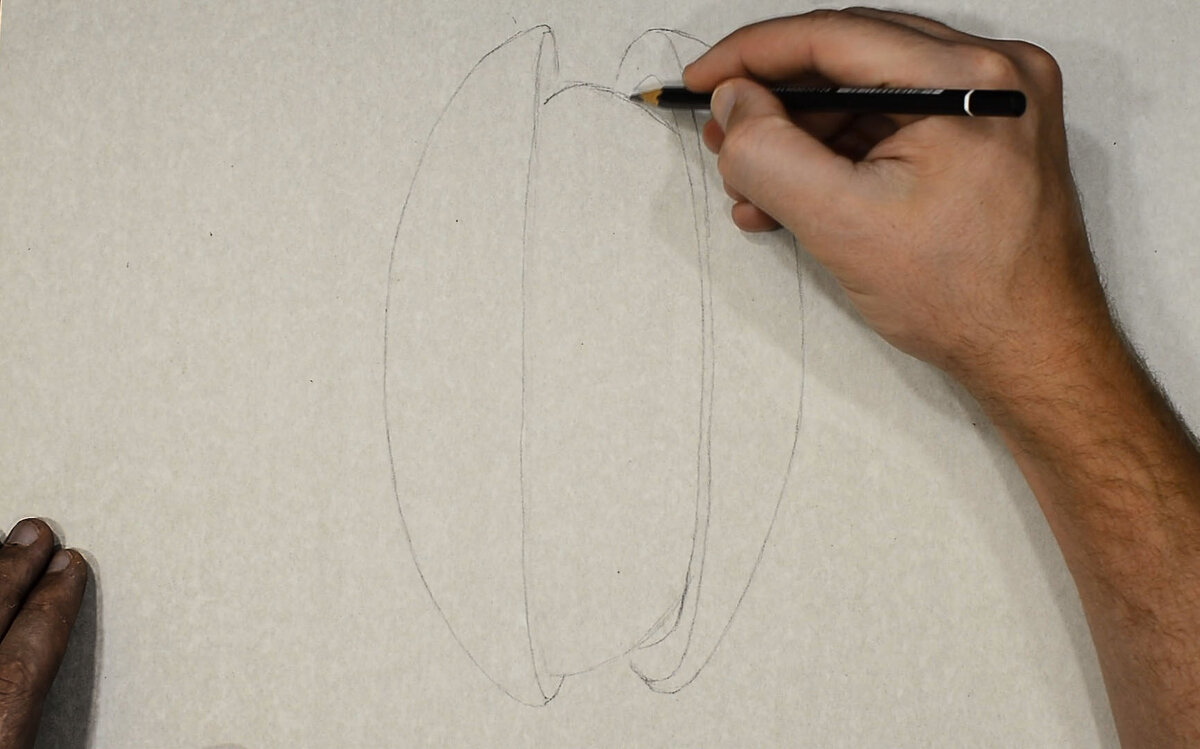 думаю многие из вас видели трюк с арбузом почему бы не сделать на эту тему рисунок...