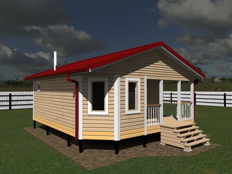 ПРОЕКТ ОДНОЭТАЖНОЙ БАНИ 6*7