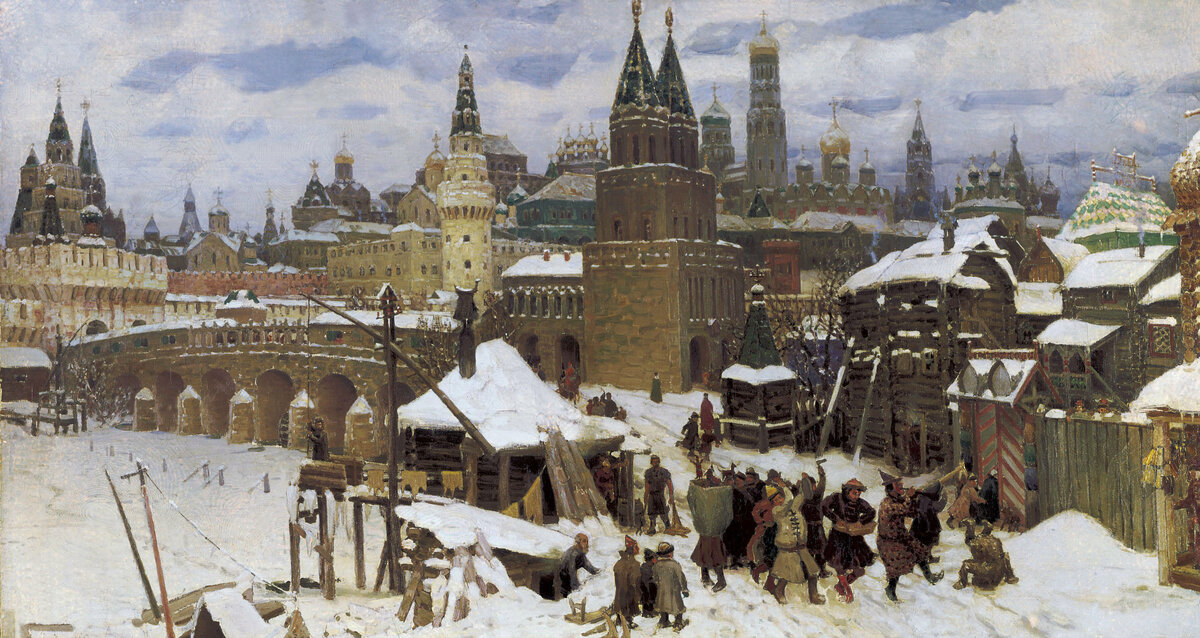 Москва (конец 15 века). Источник: http://www.lesjeunesrussisants.fr/peinture/images/vasnetsov_apollinaire/vasnetsov_apollinaire/_xvii_jpg.jpeg.html