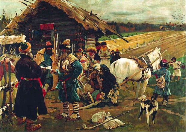 Рисунок 2. Картина Иванова С.В. «Юрьев день».