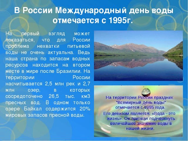 Праздник всемирный день воды. Всемирный день водных ресурсов. Всемирный день водных ресурсов презентация. День водных ресурсов презентация.