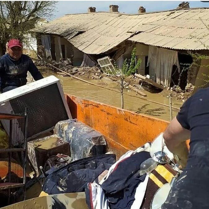 Наводнение в Тагтабазаре. Фото со страницы Ok.ru/turkmenworld