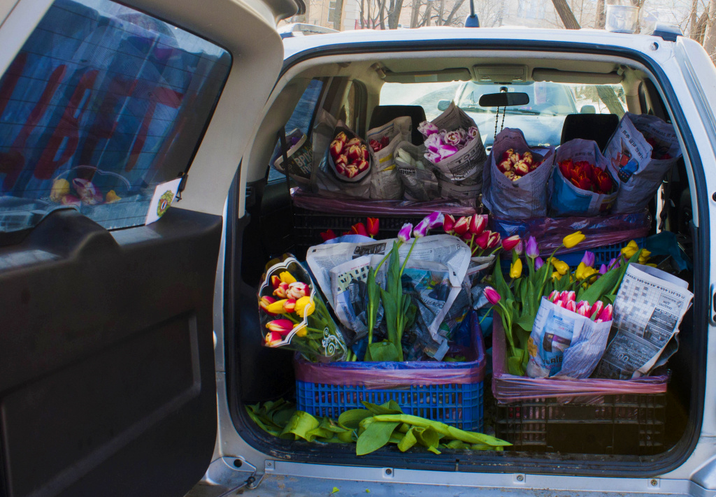 Типичное место работы цветочного спекулянта