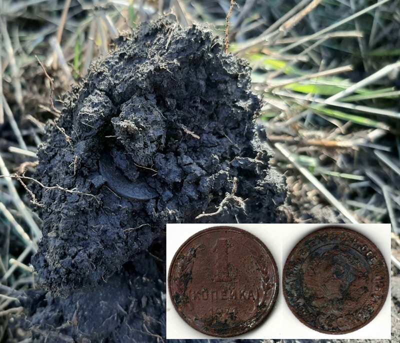 Первая находка ранний совет - 1 копейка 1924 года с рубчатым гуртом, красная и требует хорошей чистки.