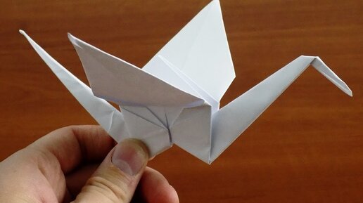Оригами Журавлик из бумаги. Поделки из бумаги