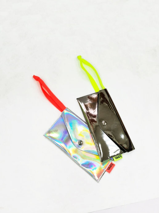 Bansa / Кошелек Голографический Клэм Хром/Кошелек/Стильный/Модный/Удобный/Подарок/Девушке/Парню/Девочке/Маме