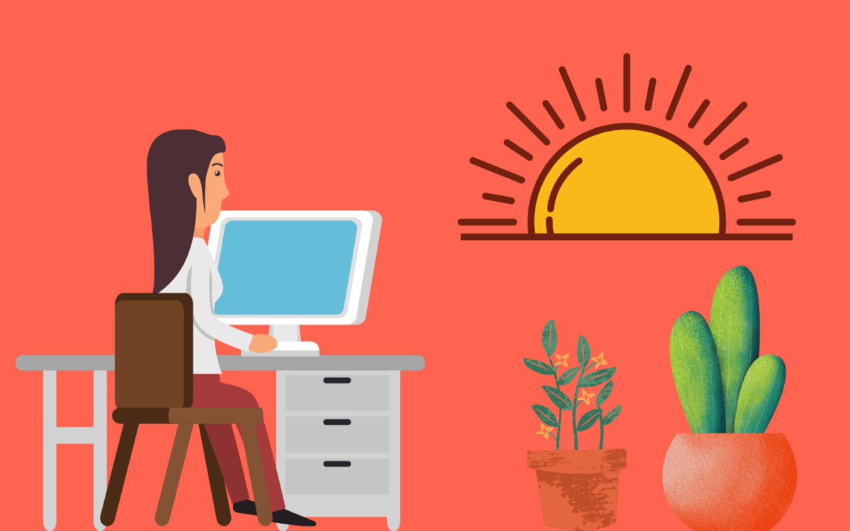 At the end of the day - офисная идиома (редактор Canva)