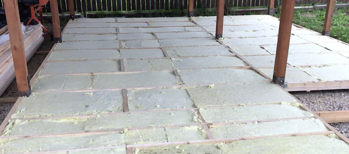 Утепление пола мастерской