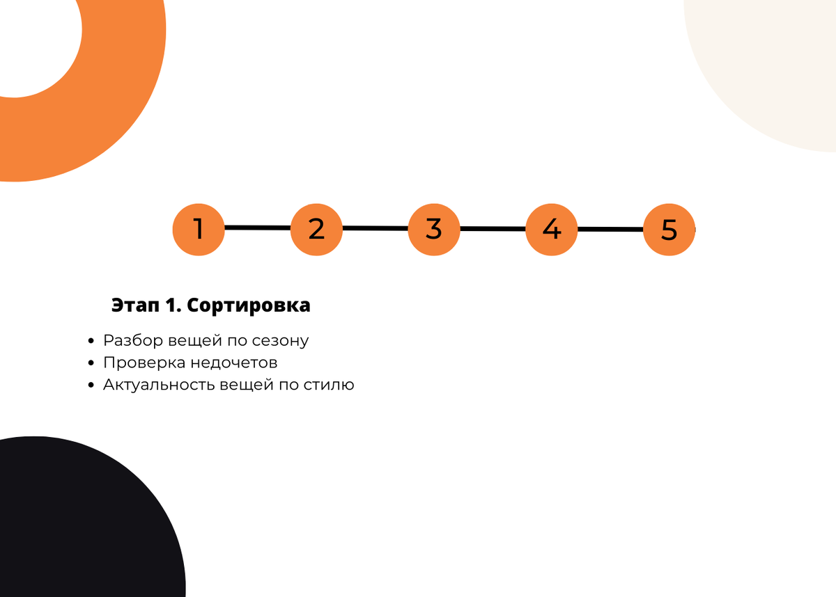 Этап 1 - сортируем вещи