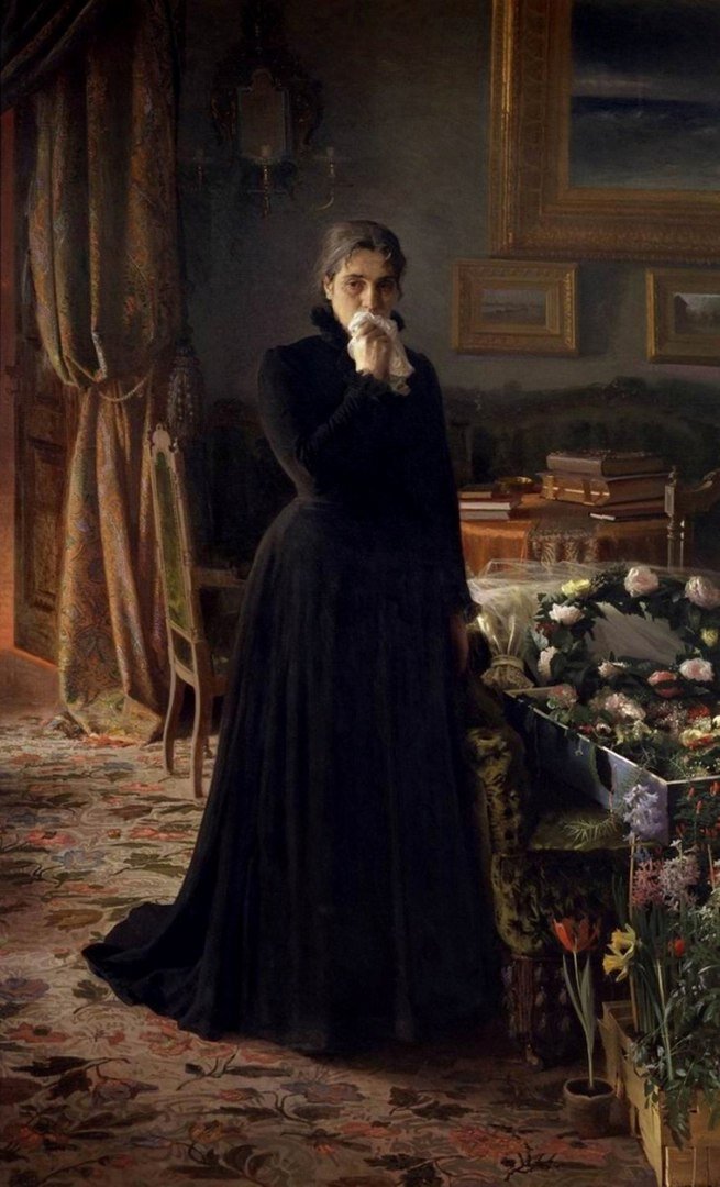 Иван Крамской. Неутешное горе. 1884 г.Третьяковская Галерея, Москва.