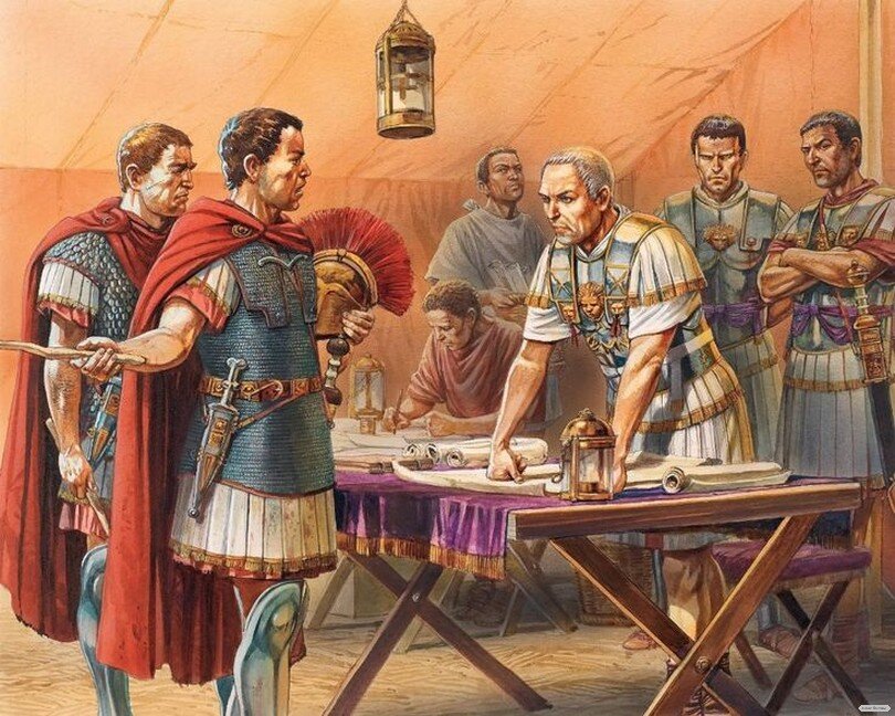 Цезарь со своими генералами