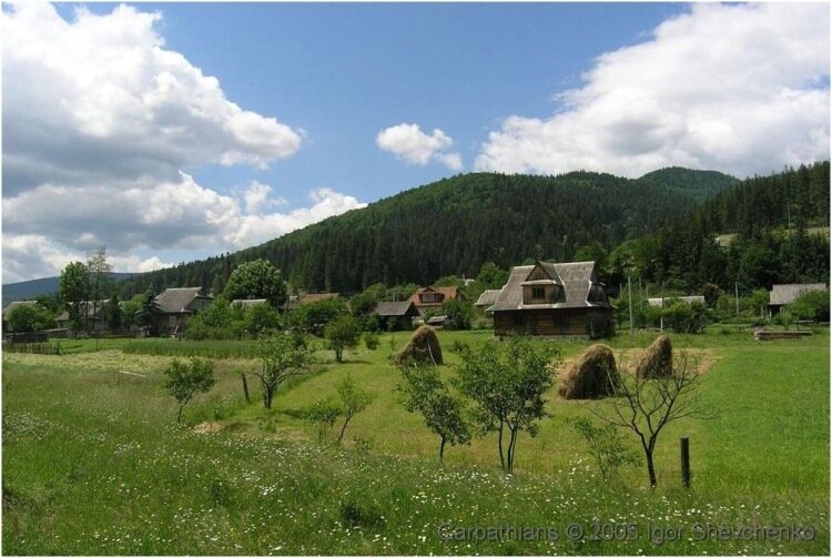 Карпаты Верховина село Красник