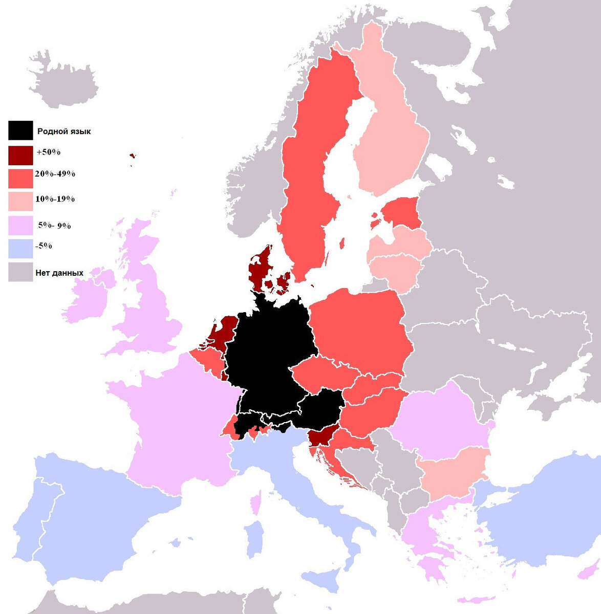 Языки в европе карта