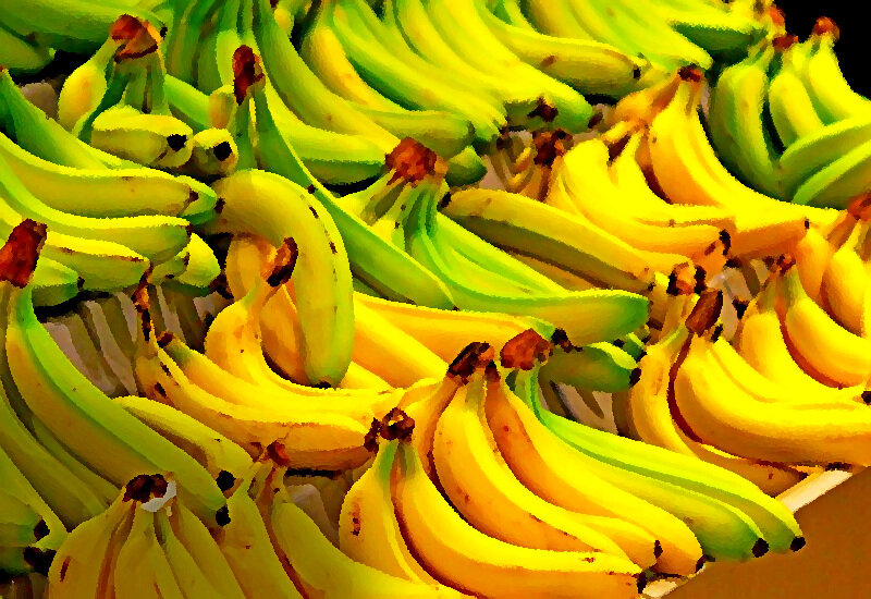 Какие бывают бананы. Разноцветные бананы. Большой банан. Бананы и другие фрукты. Крупные бананы.