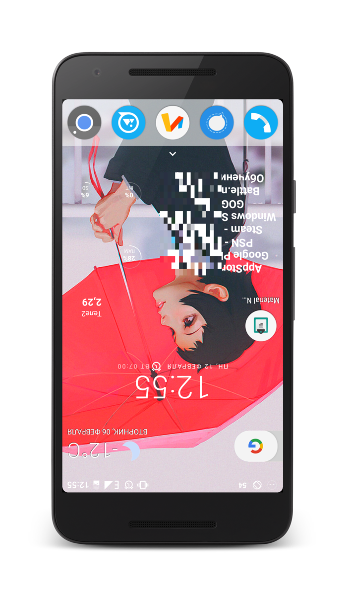 Телефон "перевертыш" - удобно будет в тех случаях, когда вы используете телефон или планшет как монитор, или у вас на приборной панели нет навигатора и вы используете свой планшет*