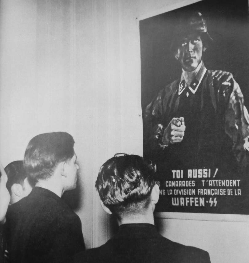 Агитационный плакат, призывающий французов вступать в ряды ваффен-СС