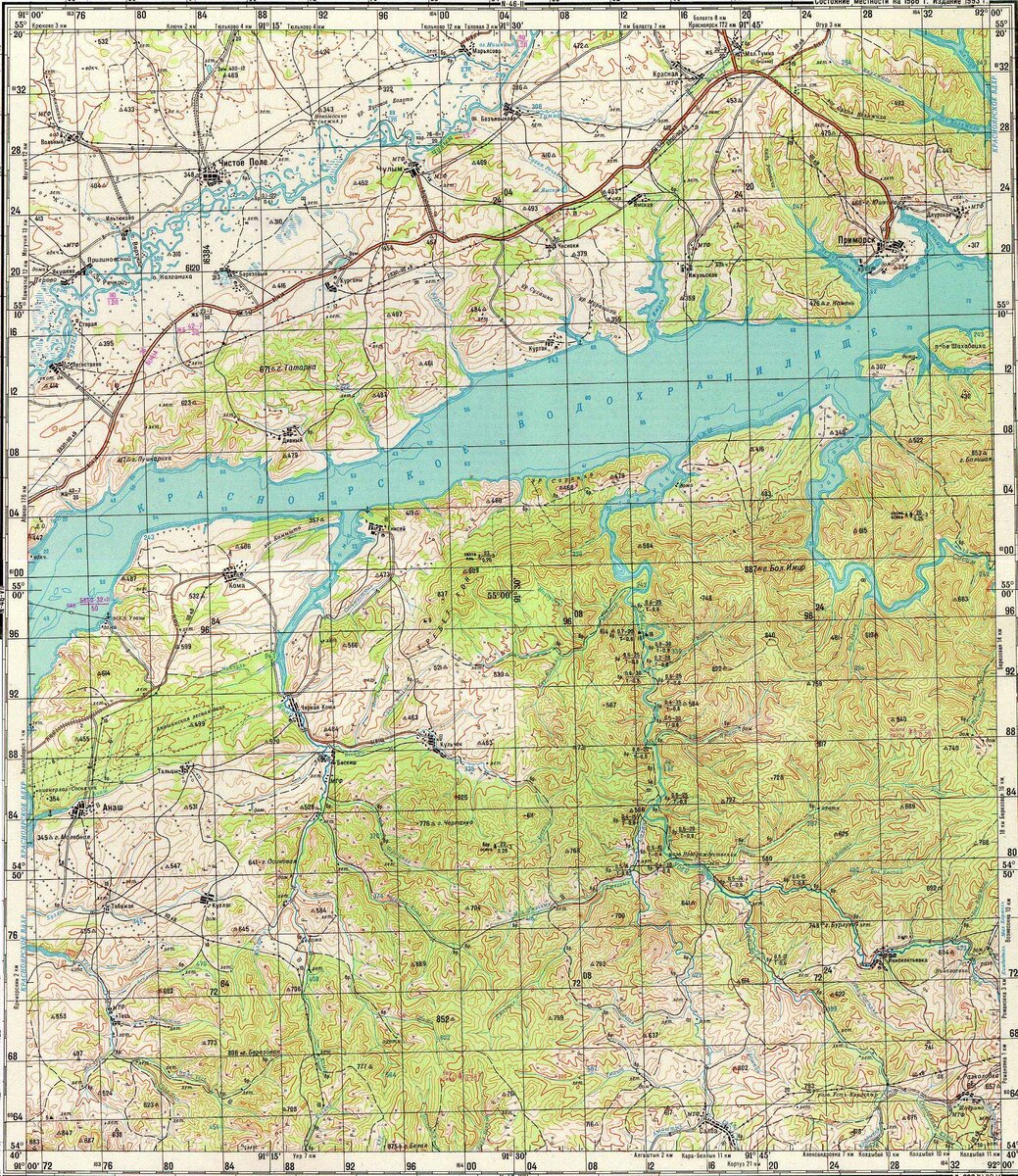 красноярское море где находится на карте