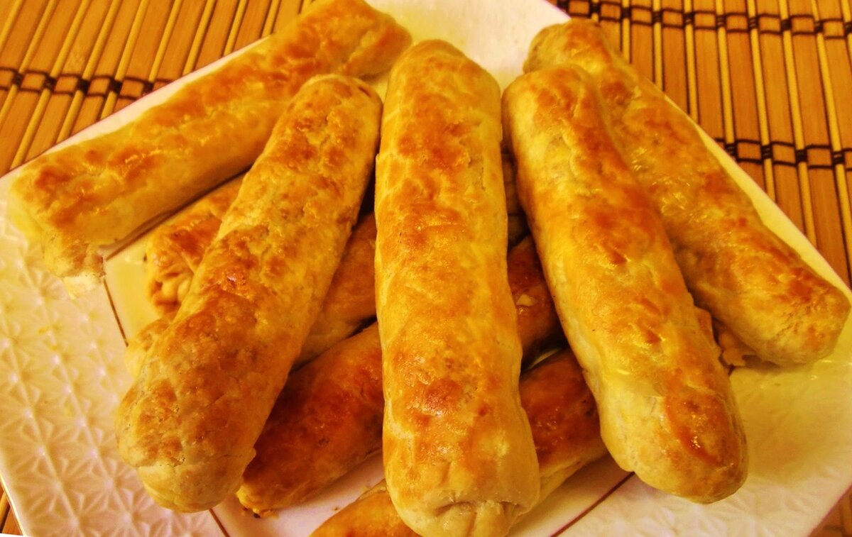 Пирожки с капустой "Сигары" - кулинарный рецепт