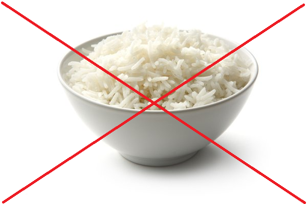  Белый рис является очищенным и шлифованным злаком и содержит гораздо меньше полезных веществ в сравнении с коричневым рисом. Зато белый рис содержит большое количество углеводов и белков и имеет высокую калорийность – 344 ккал на 100 г. 

