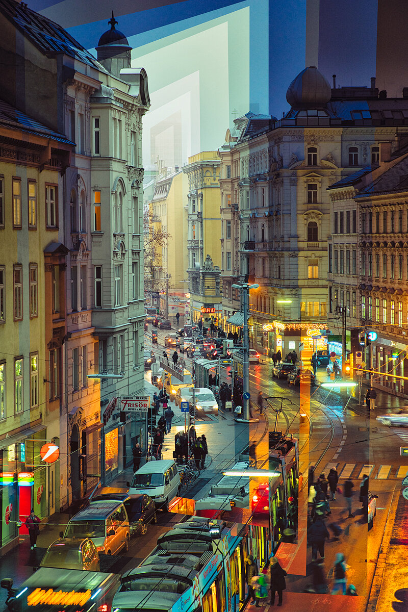  Зимний вечер в Taborstrasse, Вена (2016)