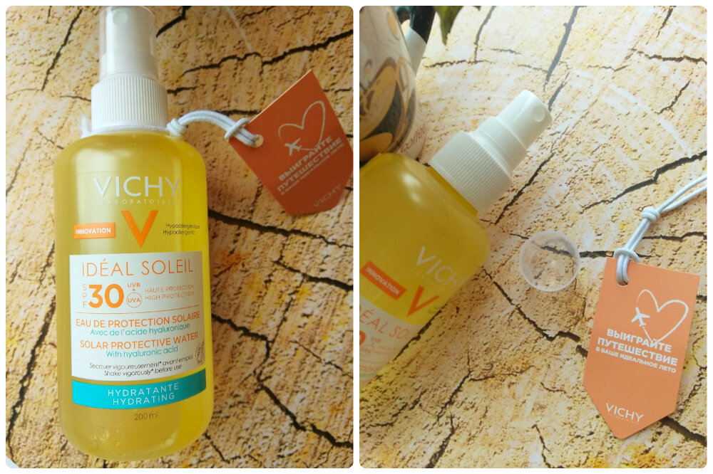  Термальная солнцезащитная вода Vichy IDEAL SOLEIL увлажняющий SPF30 - отзыв.