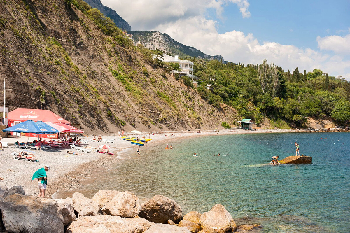 пляжи и набережная алупки