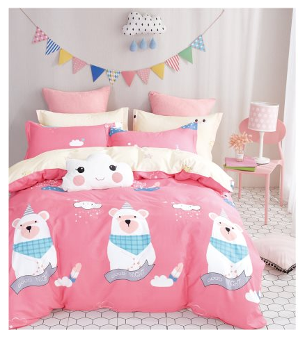 Вот этот комплект на новую кровать для ребенка.
