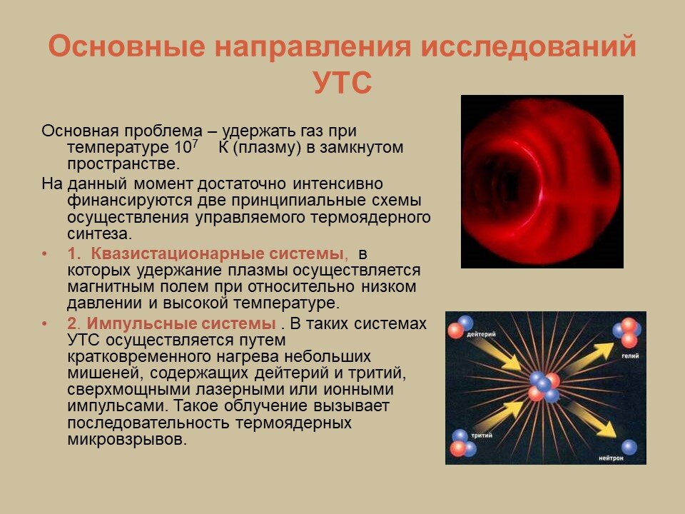 Термоядерные реакции презентация 11 класс