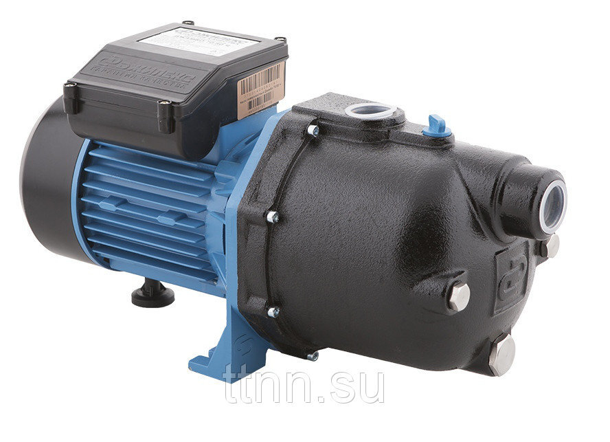 Самовсасывающий поверхностный насос. Достанет воду даже с 10 метровой глубины. Именно такой надо ставить непосредственно на вход, если вода до вас не доходит. Не забудьте обратный клапан.