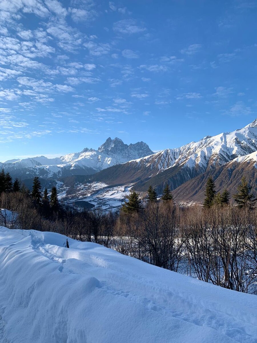 Зимняя Сванетия и гора Ушба
