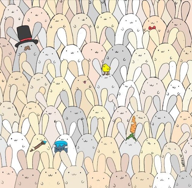 Найди яйцо среди кроликов! 