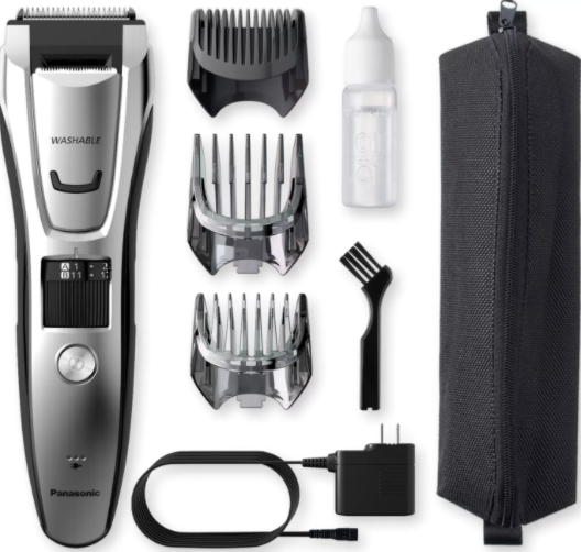 Машинка для стрижки Panasonic ER-GB80 - отличный триммер. Множество насадок и для стрижки, и для бритья. В комплекте есть все необходимое для чистки. Сама процесс чистки довольно прост и не занимает много времени. Работает эффективно. Удобно лежит в руке, имеет нескользящий прорезиненный корпус с тыльной стороны.