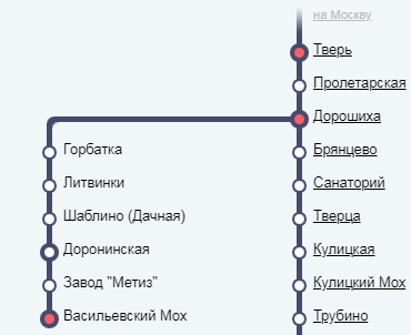 Расписание автобусов тверь васильевский мох