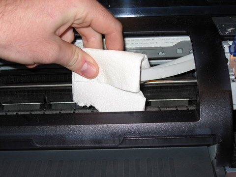 Появление черных полос во время печати на принтере