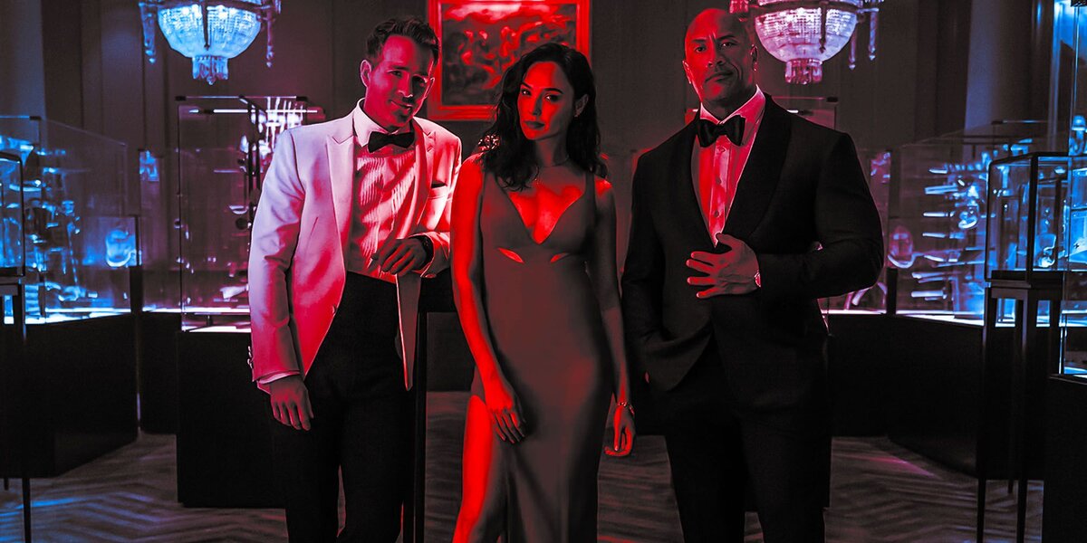 Райан Рейнолдс, Галь Гадот и Дуэйн "Скала" Джонсон 