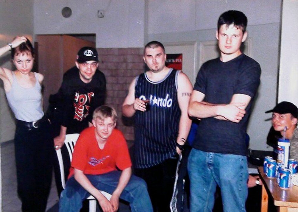 DJ's Катя Весна, Сибирцев, Стробер, Олег Flexx, 1997г.