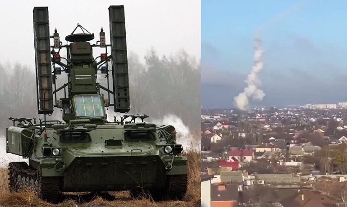 Предположительно таким ЗРК был уничтожен дом на проспекте Лобановского. На втором фото момент пуска ракеты. 