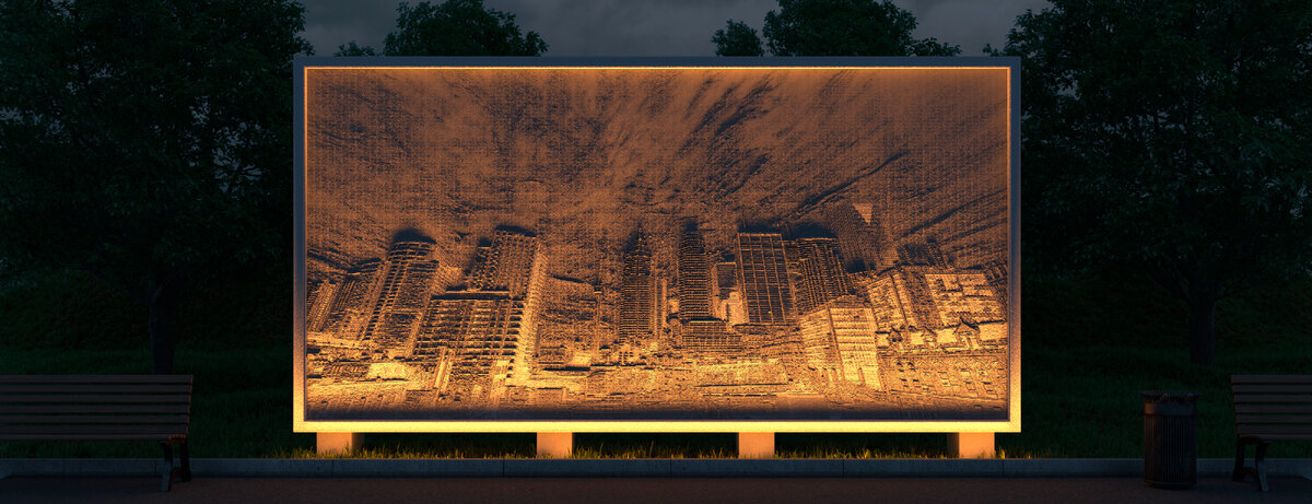 Скользящая подсветка фактурного панно