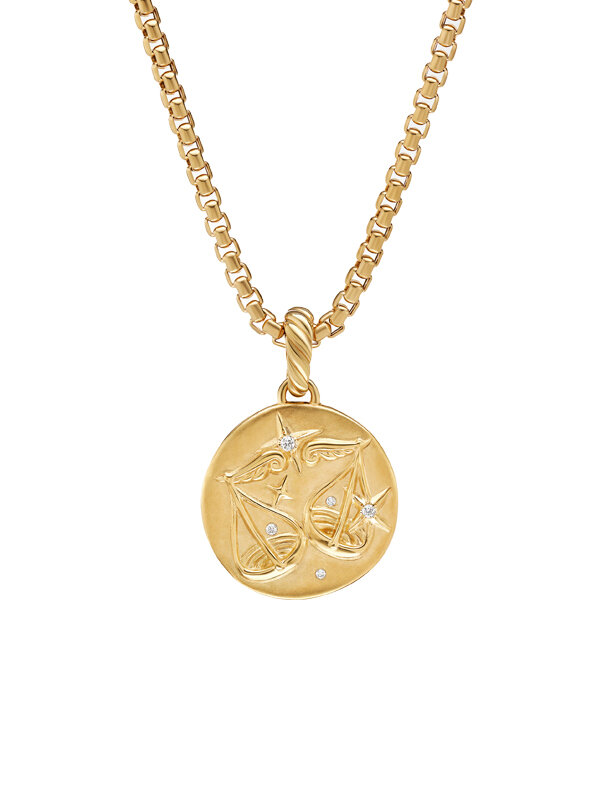 Кулон David Yurman Zodiac из желтого золота с бриллиантами