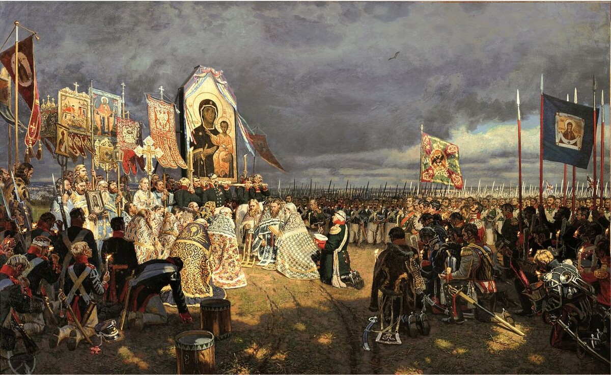 Молебен на Бородинском поле. Автор Егор Зайцев