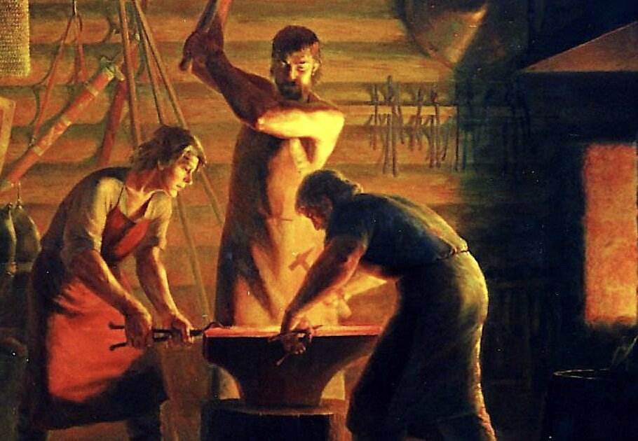 Кузнец и помощник притча. Кузнец притчи. Притча про смерть с косой и кузнеца. Физическая культура у народов древней руси. Кузнец притчи.