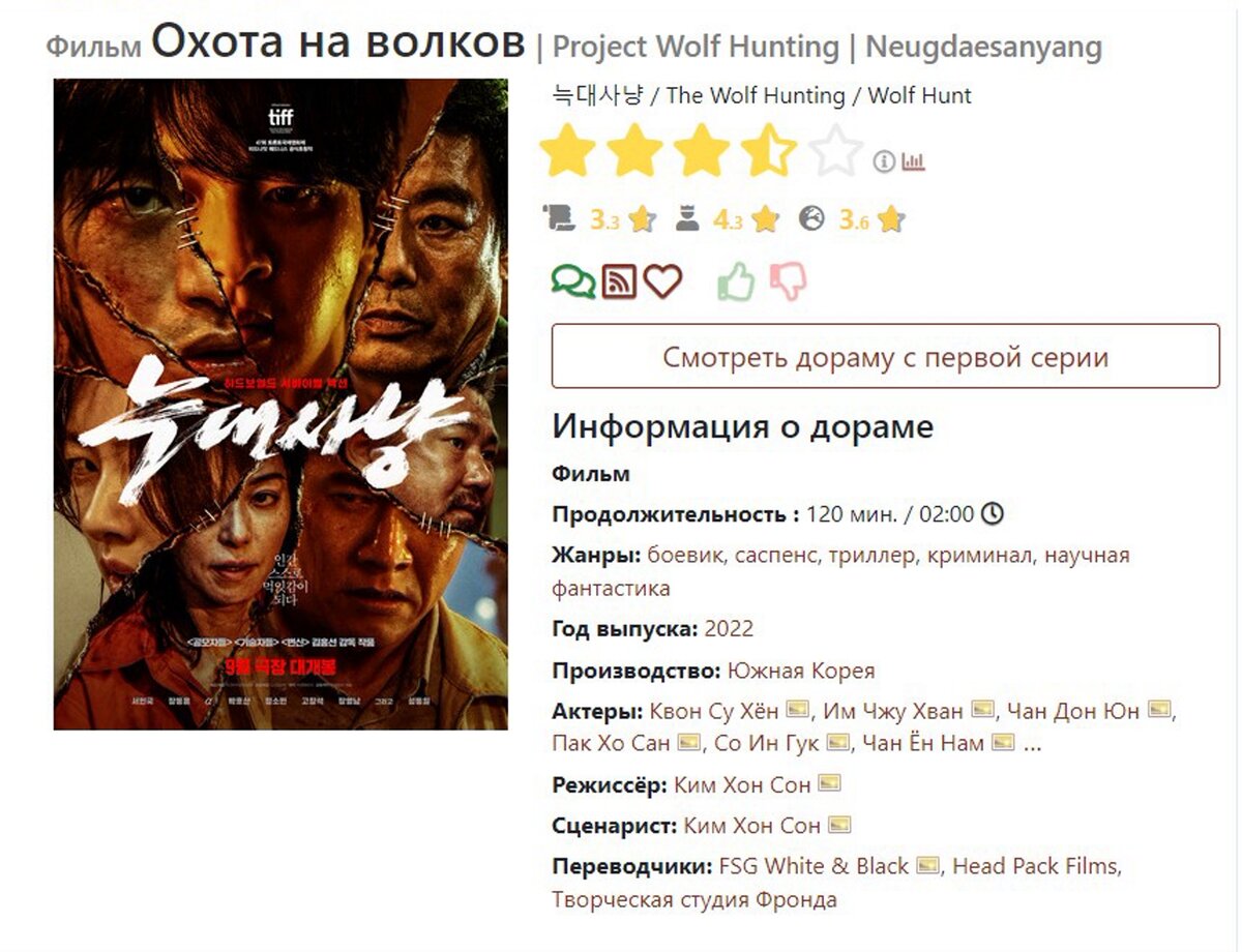 Постер к фильму "Охота на волков". Кадр из открытых источников.