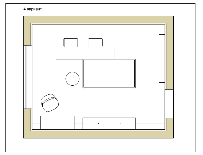 Схема расстановки мебели в комнате