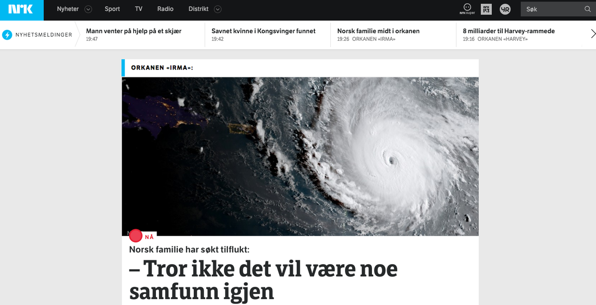 Сайт NRK
