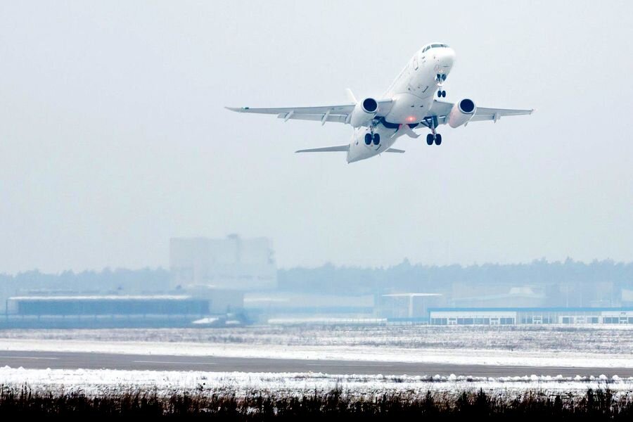 Первый полёт с законцовками крыла 21 декабря 2017 года